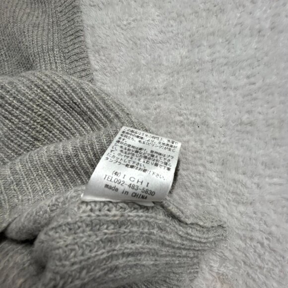 Ichi Womens Ribbed Sleeveless Knit Sweater Vest Wool Blend Grey Pullover Casual - Picture 5 of 8